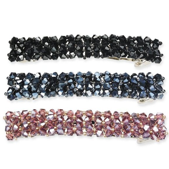 NWT - INC Crystal Barrette Set of 3 - Picture 1 of 3